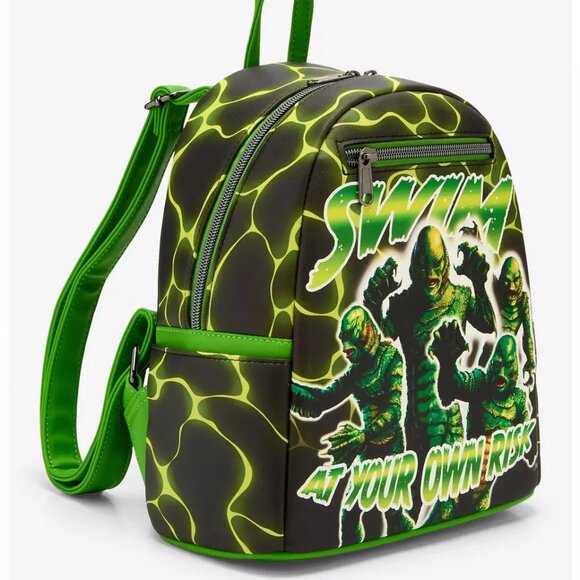 Loungefly Universal Monsters Creature From The Black Lagoon Mini Backpack Bag - Picture 2 of 4